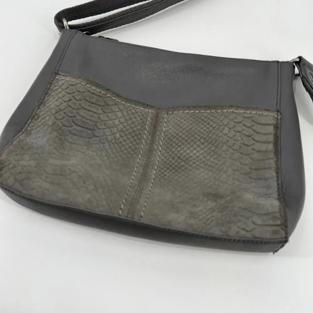 The Sak top zip crossbody bag back zip neutral colors every day travel bag